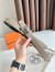 Hermes H Take Off Reversible Belt 32MM in Grey Clemence Leather