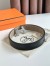 Hermes H Take Off Reversible Belt 32MM in Grey Clemence Leather
