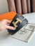 Hermes H Take Off Reversible Belt 32MM in Black Clemence Leather