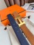 Hermes H Reversible Belt 38MM in Blue and Gold Epsom Leather