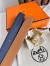 Hermes H Reversible Belt 38MM in Blue and Gold Epsom Leather