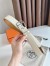 Hermes Romain 35MM Belt in Craie Clemence Leather