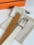 Hermes Romain 35MM Belt in Craie Clemence Leather