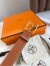 Hermes Romain 35MM Belt in Gold Clemence Leather
