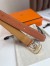 Hermes Romain 35MM Belt in Gold Clemence Leather