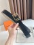 Hermes Nathan 40MM Belt in Grey Clemence Leather