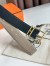 Hermes Nathan 40MM Belt in Grey Clemence Leather