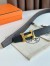 Hermes H Reversible Belt 32MM in Chocolate Clemence Leather