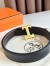 Hermes H Reversible Belt 32MM in Chocolate Clemence Leather