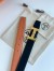 Hermes H Reversible Belt 32MM in Gold Clemence Leather