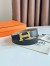 Hermes H Reversible Belt 32MM in Grey Clemence Leather