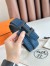 Hermes H Reversible 32MM Belt with Matte Buckle in Blue Clemence Leather