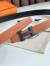 Hermes H Reversible 32MM Belt with Matte Buckle in Gold Clemence Leather