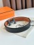 Hermes H Reversible 32MM Belt with Matte Buckle in Gold Clemence Leather