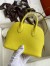 Hermes Bolide 1923 Mini Handmade Bag In Lime Chevre Mysore Leather