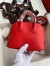 Hermes Bolide 1923 Mini Handmade Bag In Pearl Grey Chevre Mysore Leather 