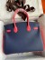 Hermes HSS Birkin 30 Bicolor Bag in Blue Saphir and Rose Lipstick Epsom Calfskin