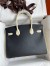 Hermes HSS Birkin 30 Bicolor Bag in Black and Craie Epsom Calfskin 