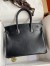 Hermes Birkin 30 Retourne Handmade Bag In Black Box Calfskin 