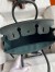 Hermes Birkin 30 Retourne Handmade Bag In Vert Cypres Chevre Mysore Leather 