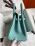 Hermes Birkin 30 Retourne Handmade Bag In Blue Atoll Clemence Leather 