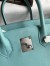 Hermes Birkin 30 Retourne Handmade Bag In Blue Atoll Clemence Leather 