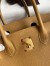 Hermes Birkin 30 Retourne Handmade Bag In Biscuit Clemence Leather 