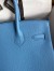Hermes Birkin 30 Retourne Handmade Bag In Blue Paradise Clemence Leather 