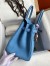Hermes Birkin 30 Retourne Handmade Bag In Blue Paradise Clemence Leather 