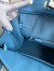Hermes Birkin 30 Retourne Handmade Bag In Blue Paradise Clemence Leather 