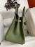 Hermes Birkin 30 Retourne Handmade Bag In Canopee Clemence Leather