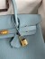 Hermes Birkin 30 Retourne Handmade Bag In Ciel Clemence Leather 