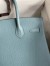Hermes Birkin 30 Retourne Handmade Bag In Ciel Clemence Leather 