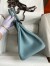 Hermes Birkin 30 Retourne Handmade Bag In Ciel Clemence Leather 