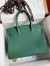 Hermes Birkin 30 Retourne Handmade Bag In Malachite Clemence Leather