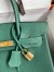 Hermes Birkin 30 Retourne Handmade Bag In Malachite Clemence Leather