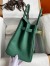 Hermes Birkin 30 Retourne Handmade Bag In Malachite Clemence Leather