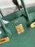 Hermes Birkin 30 Retourne Handmade Bag In Malachite Clemence Leather