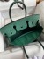Hermes Birkin 30 Retourne Handmade Bag In Malachite Clemence Leather