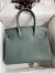 Hermes Birkin 30 Retourne Handmade Bag In Vert Amande Clemence Leather 