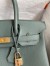 Hermes Birkin 30 Retourne Handmade Bag In Vert Amande Clemence Leather 