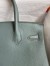 Hermes Birkin 30 Retourne Handmade Bag In Vert Amande Clemence Leather 