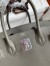 Hermes Birkin 30 Retourne Handmade Bag In Etain Epsom Calfskin 