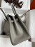 Hermes Birkin 30 Retourne Handmade Bag In Etain Epsom Calfskin 