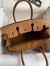 Hermes Birkin 30 Retourne Handmade Bag In Gold Epsom Calfskin