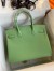 Hermes Birkin 30 Retourne Handmade Bag In Vert Criquet Epsom Calfskin