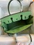 Hermes Birkin 30 Retourne Handmade Bag In Vert Criquet Epsom Calfskin