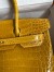 Hermes Birkin 30 Handmade Bag In Jaune Ambre Crocodile Niloticus Shiny Skin 