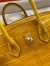 Hermes Birkin 30 Handmade Bag In Jaune Ambre Crocodile Niloticus Shiny Skin 