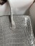 Hermes Birkin 30 Handmade Bag In Tourterelle Crocodile Niloticus Shiny Skin 